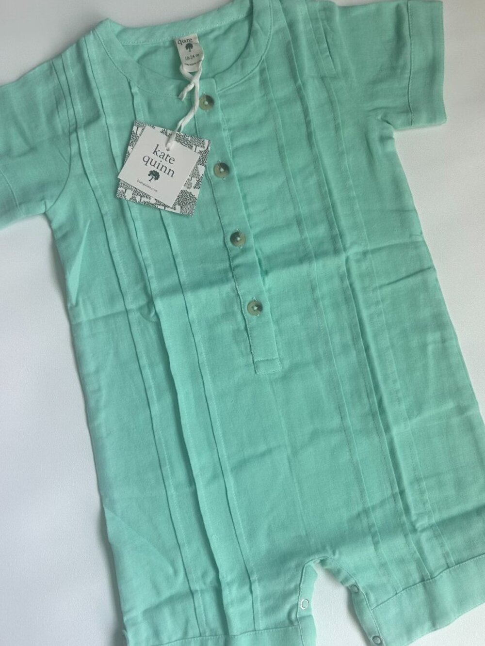 NWT Kate Quinn Organic Cotton Gauze Baby Romper 18-24M Summer One Piece Toddler
